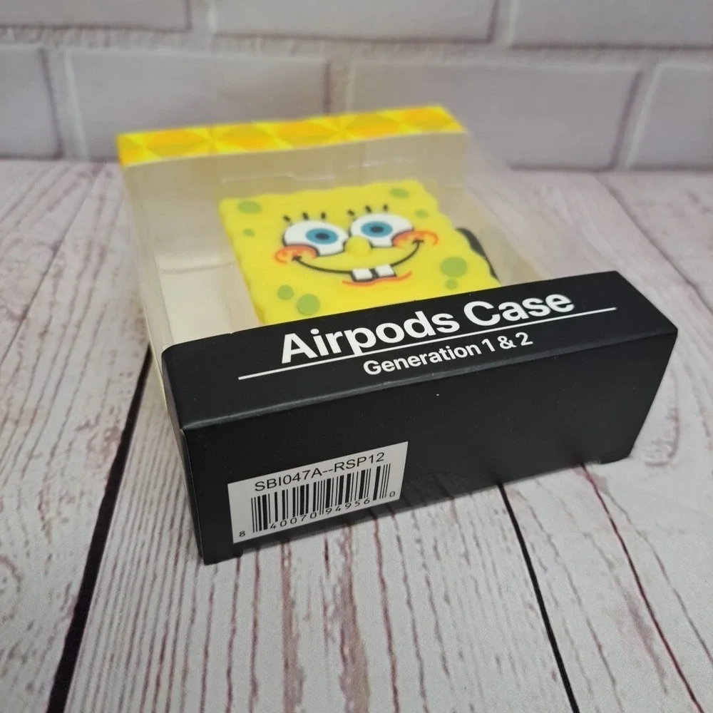 New In Box!  Culturefly AirPods Case - Generations 1 & 2 - SpongeBob SquarePants